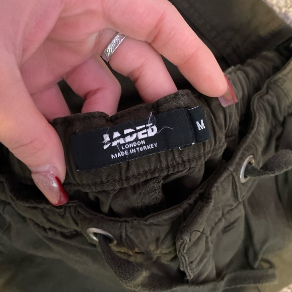 Jaded London size medium army green or khaki parachute cargo pants - Picture 4 of 4